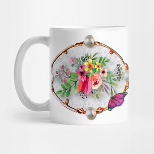 Butterfly and Flowers Mug